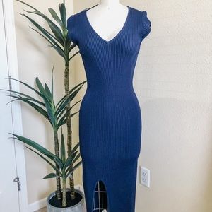 Wow Couture World of Women Ribbed Midi Dress Small